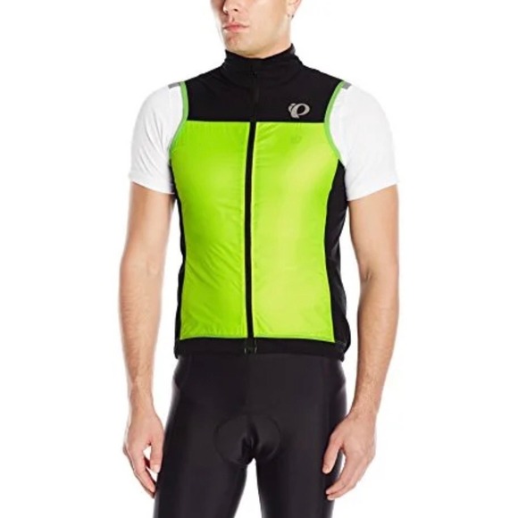 Pearl Izumi Mens Cycling Vest Sleeveless Full Zip Neon Green Black XL - Picture 1 of 7